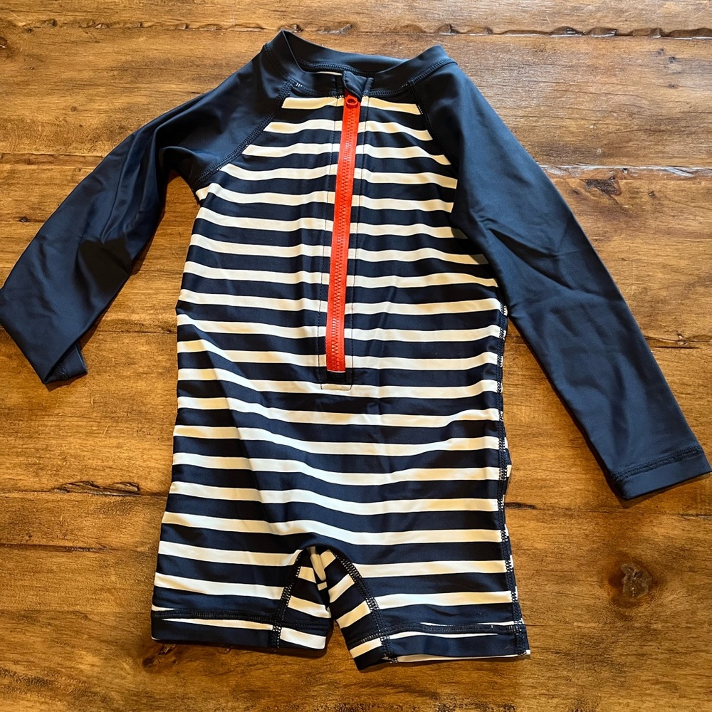 Tea Collection Outrigger Stripe Rashguard One-piece 18-24m